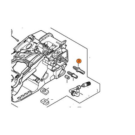 Goujon de guide pour tronçonneuse Stihl MS 193 T, MS 193 CE et MS 193 TCE Goujon de guide pour tronçonneuse Stihl MS 193 T, MS 193 CE et MS 193 TCE
