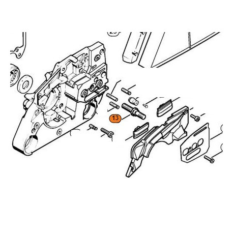 Goujon guide Stihl 026 C, MS 260 CB, MS 270 CB, MS 280 CB, MS 361 CBQ Goujon guide Stihl 026 C, MS 260 CB, MS 270 CB, MS 280 CB, MS 361 CBQ