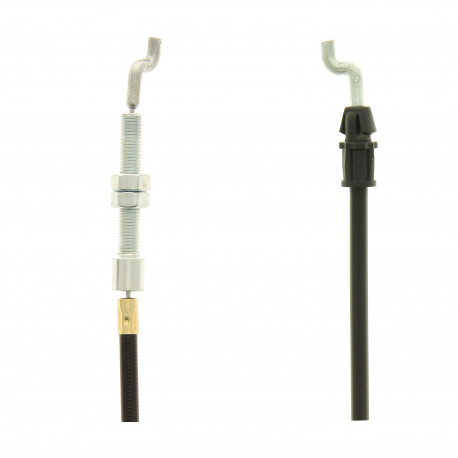 Cable traction tondeuse de fabrication GGP avec boitier traction couleur gris / alu Cable traction tondeuse de fabrication GGP avec boitier traction couleur gris / alu