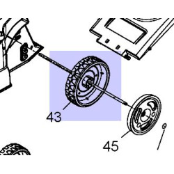 Roue arrière d'origine pour tondeuse Mastercut E 380 & MTD LE 3814