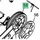 Roue arrière pour tondeuse MTD 3816 EHW et 4218 EHW