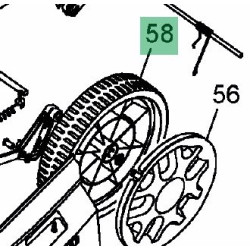 Roue arrière pour tondeuse MTD 3816 EHW et 4218 EHW
