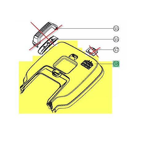 Couvercle de bac pour tondeuse MTD Optima 34 E