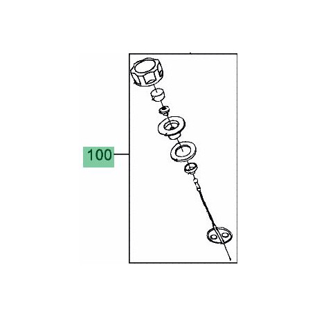 Bouchon reservoir débroussailleuse MTD Smart BC 26 et Smart BC 26 D