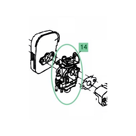 Carburateur débroussailleuse MTD Smart BC 26