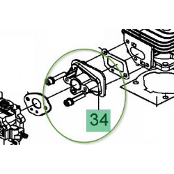 Entretoise de carburateur débroussailleuse Mastercut 2033 B Entretoise de carburateur débroussailleuse Mastercut 2033 B
