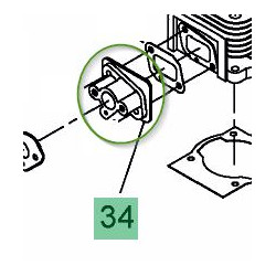 Bride de carburateur pour débroussailleuse Mastercut 2043 B et 2053 B Bride de carburateur pour débroussailleuse Mastercut 2043 B et 2053 B