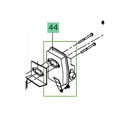 Pot echappement débroussailleuse Mastercut 2043 B et 2053 B