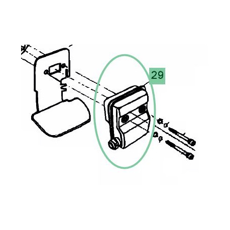 Silencieux pour débroussailleuse MTD Smart BC 26, Smart BC 26 D