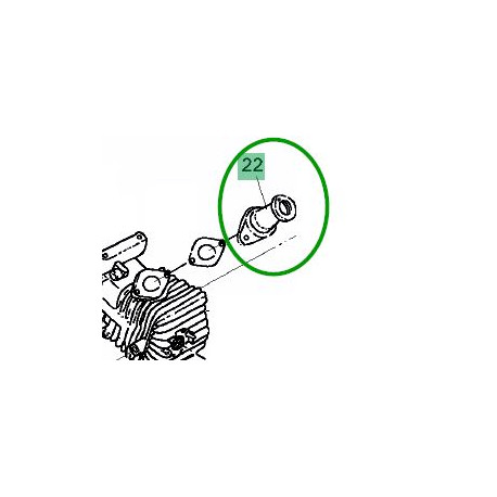 Collecteur admission pour tronçonneuse MTD GCS 2500/25 T Collecteur admission pour tronçonneuse MTD GCS 2500/25 T