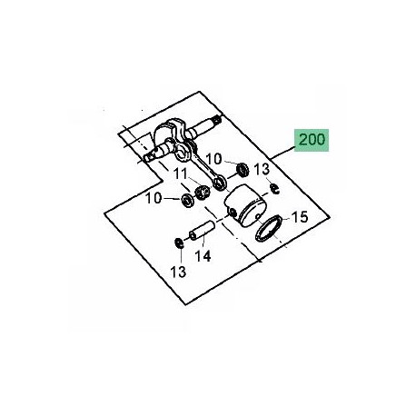 Piston pour tronçonneuse MTD GCS 2500/25 T