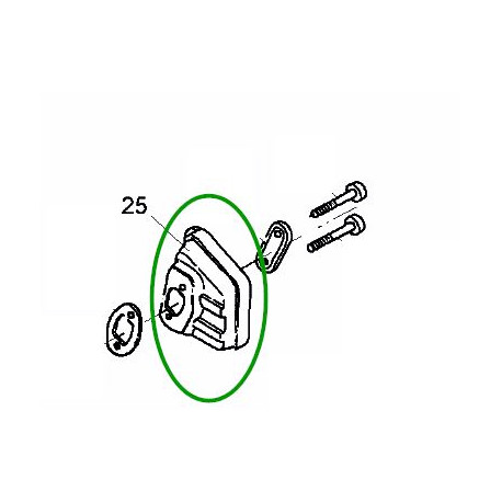 Silencieux pour tronçonneuse MTD GCS 2500/25 T