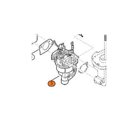 Carburateur pour autoportée Viking à moteur EVC 4000.0 Carburateur pour autoportée Viking à moteur EVC 4000.0