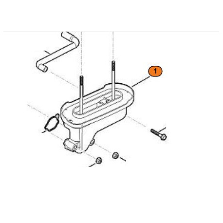Embase de filtre à air pour moteur Viking EVC 4000 Embase de filtre à air pour moteur Viking EVC 4000