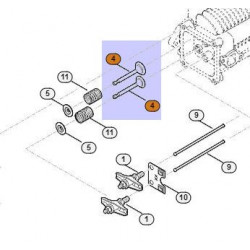 Soupape admission echappement pour moteur Viking EVC 200.0