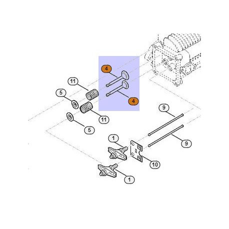 Soupape admission echappement pour moteur Viking EVC 200.0