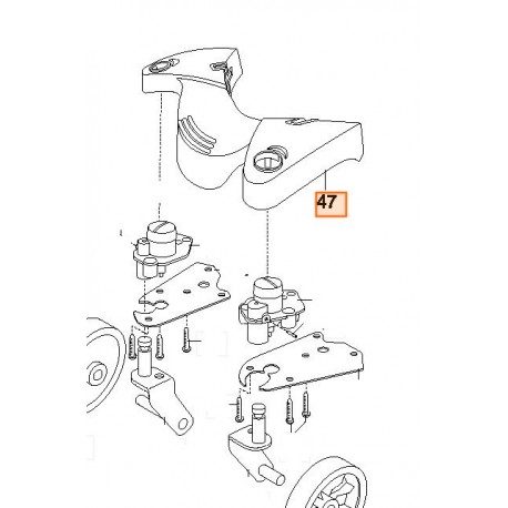 Support avant de roue pour Gardena 38E