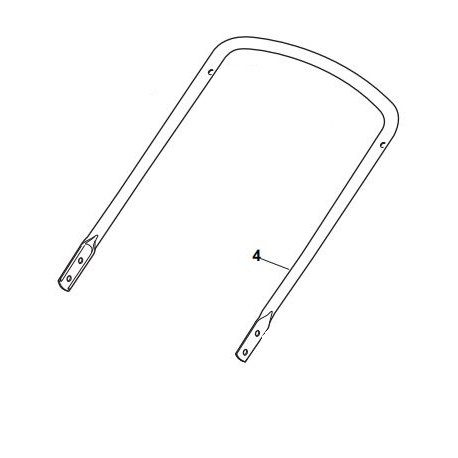 Guidon inférieur GGP ES460 et ES 460 TR Guidon inférieur GGP ES460 et ES 460 TR