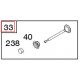 Soupape echappement Briggs Stratton 450E Series, 500E Series, 550E Series OHV, 575EX Series
