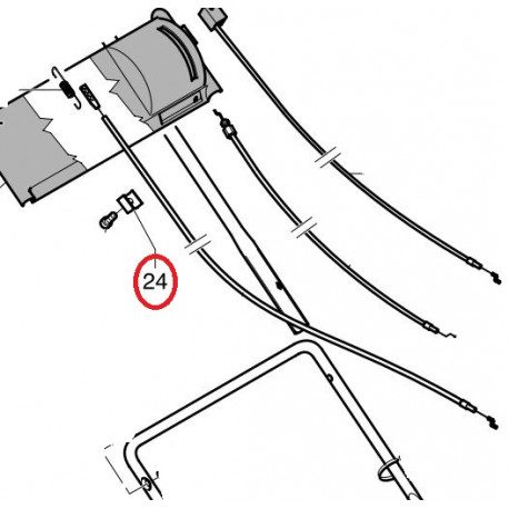 Cable traction tondeuse Electrolux / Bricorama BR45H46 TKM