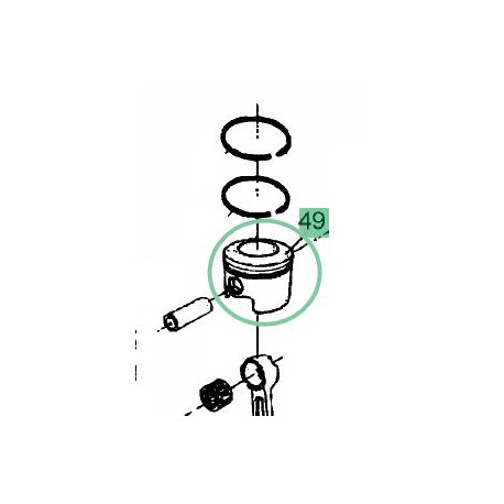 Piston pour débroussailleuse MTD Smart BC 33 / BC 33D