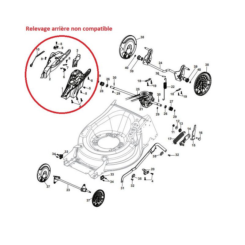Boitier Transmission Tondeuse Edena Progreen Et Sentar 190cc boitier-transmission-tondeuse-edena-progreen-et-sentar-190cc