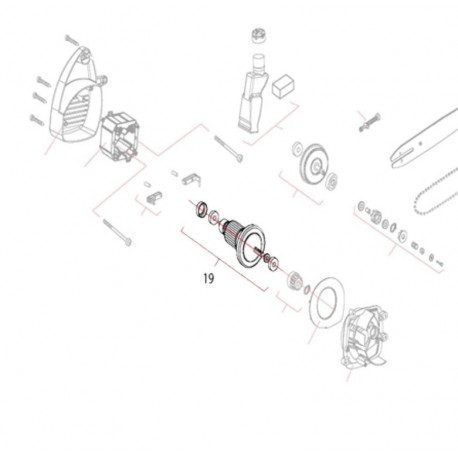 Rotor pour tronçonneuse IDTECH 2000/40 ES et Britech BT 2000 ES