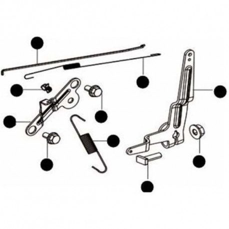 Kit ressort regulateur Mc Culloch pour tondeuse moteur RV150 Kit ressort regulateur Mc Culloch pour tondeuse moteur RV150