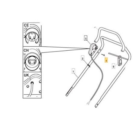 Vis de fixation de commande electrique 112728701/0 pour tondeuse GGP