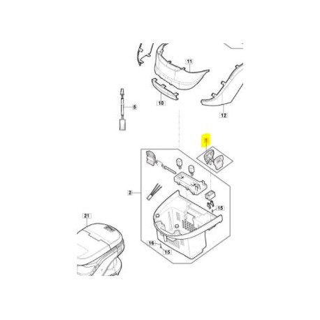 Clé de sécurité 118810832/0 pour tondeuse à batterie GGP