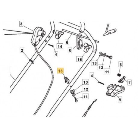 Support de commande de traction tondeuse GGP 122806520/0 Support de commande de traction tondeuse GGP 122806520/0