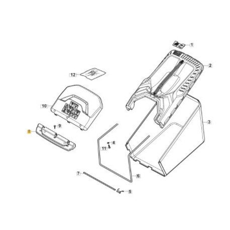 Capot de trappe d'ejection GGP 322109594/0 Capot de trappe d'ejection GGP 322109594/0