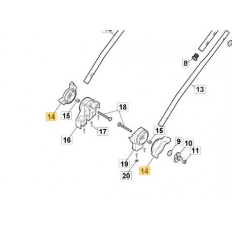 Manette de serrage guidon inférieur GGP 322246102/0