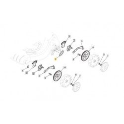 Plaquette de fixation 322545211/0 pour support de roue GGP Plaquette de fixation 322545211/0 pour support de roue GGP