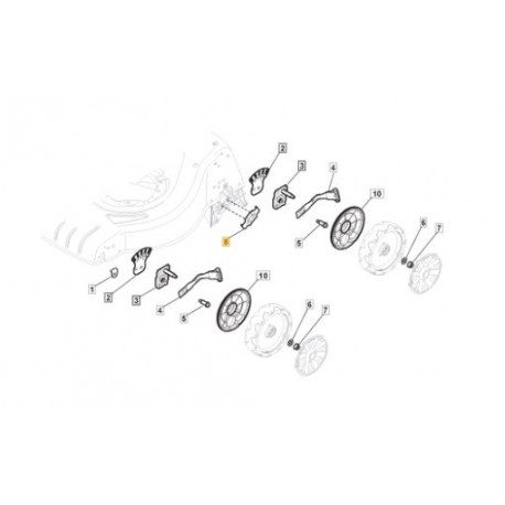 Plaquette de fixation 322545211/0 pour support de roue GGP Plaquette de fixation 322545211/0 pour support de roue GGP