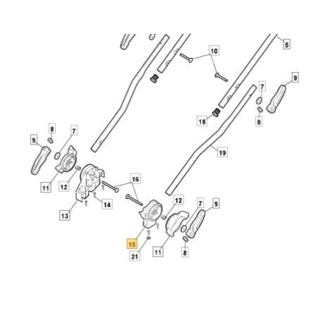 Support de guidon de tondeuse gauche GGP 322745051/0 Support de guidon de tondeuse gauche GGP 322745051/0