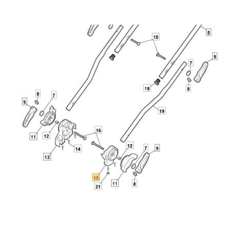 Support de guidon de tondeuse gauche GGP 322745051/0