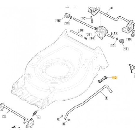 Patte de fixation GGP 322785500/0 pour essieu arrière Patte de fixation GGP 322785500/0 pour essieu arrière