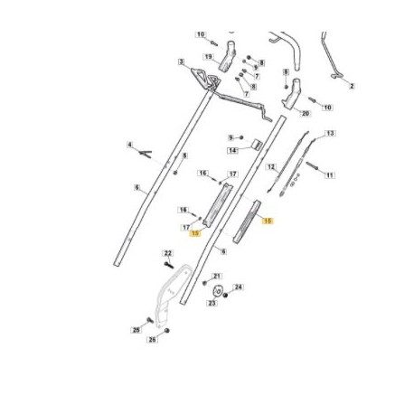 Protection de cable tondeuse GGP 322806644/0