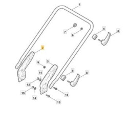 Support de guidon droit pour tondeuse GGP 381005125/0