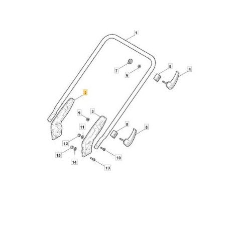 Support de guidon droit pour tondeuse GGP 381005125/0