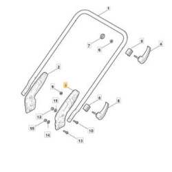 Support de guidon de tondeuse gauche GGP 381005127/0