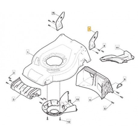 Support gauche 381005167/1 pour guidon de tondeuse GGP