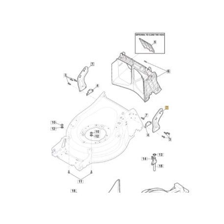 Support de guidon gauche GGP 381005197/2