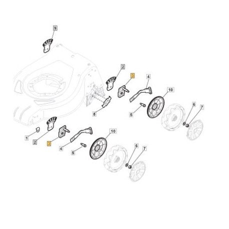 Support de roues GGP 381005253/0 Support de roues GGP 381005253/0