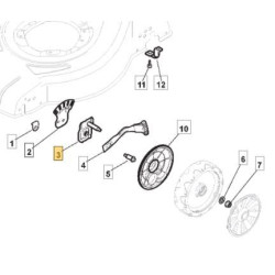 Support de roues avant de tondeuse GGP 381005265/0