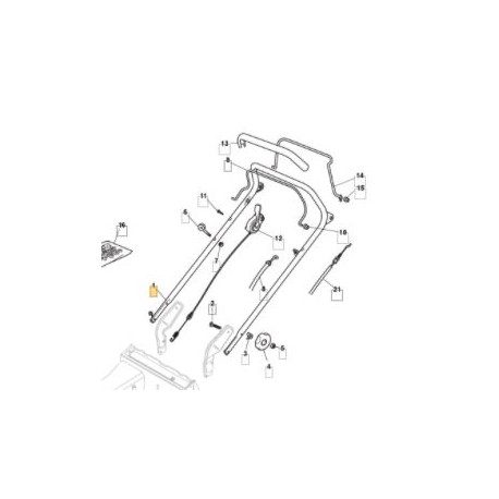 Guidon de tondeuse GGP 381006875/0 Guidon de tondeuse GGP 381006875/0
