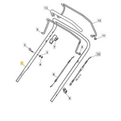 Guidon de tondeuse supérieur GGP 3810072525/0