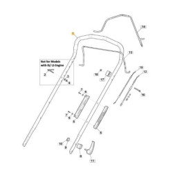 Guidon supérieur 381007559/0 pour tondeuse GGP Italy