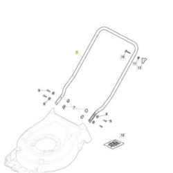 Brancard inférieur GGP 381007645/0 pour tondeuse
